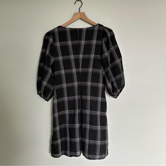 Free People Miss Molly Plaid Puff Sleeve Mini Dress - Picture 6 of 7
